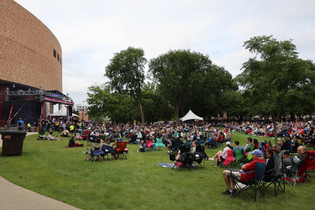 Enjoying the Riverside series: free concerts by the water in Rochester.